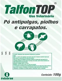Pó Antipulgas, Piolhos e Carrapatos Indubras Talfon Top - 100g