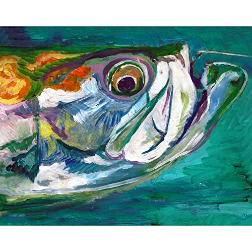 Tarpon Fish, Florida Tarpon Fishing Painting, Hand Signed Fisherman Gift