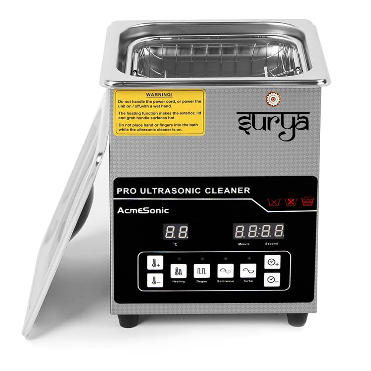 Image of Jeweltech Ultrasonic Machine 2L Cleaner with Auto Digital Timer and Heater, Professional 42kHz Retainer Denture and Jewelry Cleaner, Home Ultrasonic Cavitation Machine for Glasses Watches