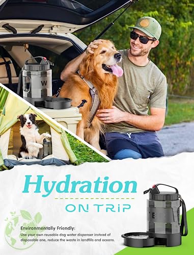 Dog Travel Water Bottle 77Oz, Portable Dog Water Bowl Dispenser With Pull-Out Water Bowl For Outdoor Hiking,Camping, Road Trips, Dog Park Large Capacity Dog Travel Accessories Bpa Free #TOP2