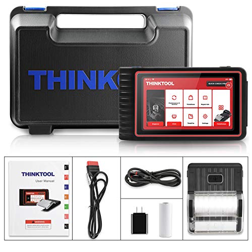 Car Scan Tool with 7'' Touch Screen, Bi-Directional Control Auto Scan Tool ECU Coding TPMS OBD2 Scanner with 28 Reset Functions[Upgrade Version], Free Quick Printer and Paper