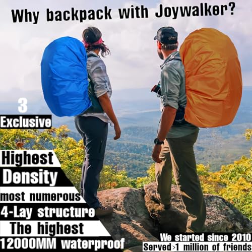 Image of Joy Walker Backpack Rain Cover Waterproof Breathable Suitable for (15-25L, 30-40L, 40-55L, 55-70L, 70-90L) Backpack Hiking /Camping /Traveling (Blue,S)