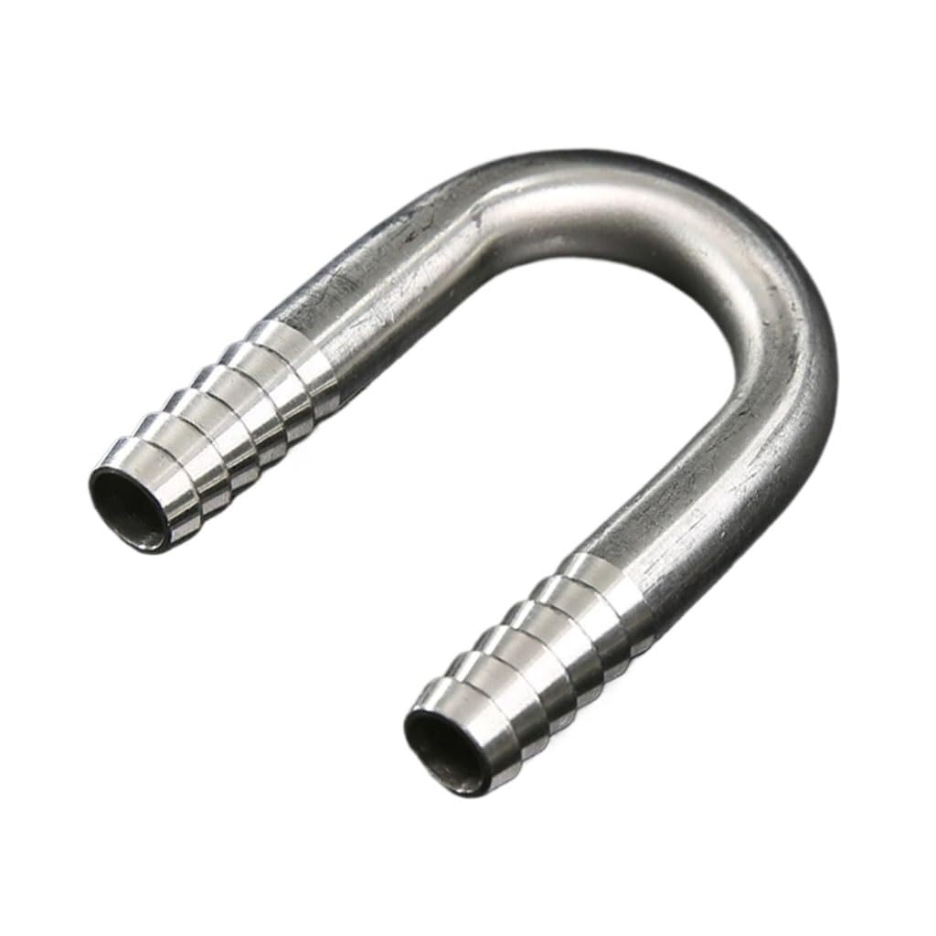 304 Stainless Steel U-Shaped Pagoda Hose Barb Connector - 6mm to 25mm Hose Fitting for Water and(16mm)