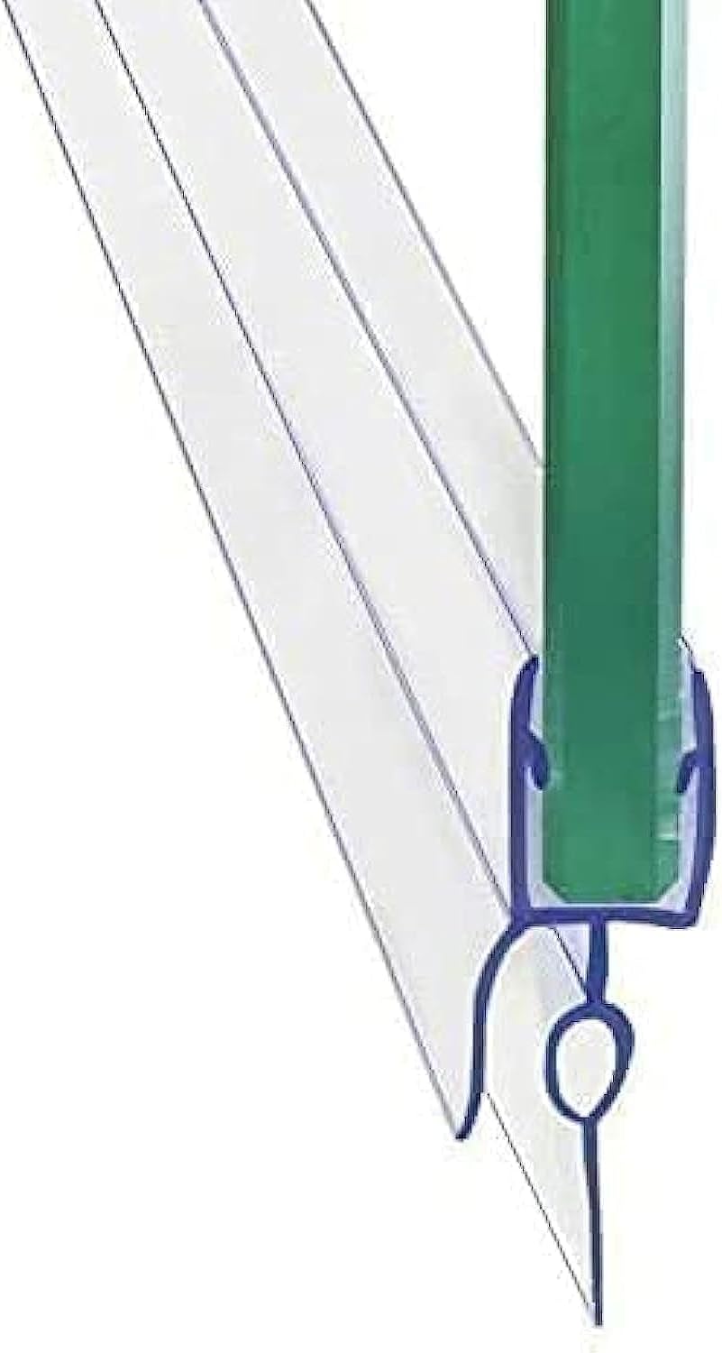 Frameless Shower Door Sweep Shower Door Bottom Seal for 3/8" Glass,36" Long, Glass Shower Door Seal Strip,Clear Vinyl