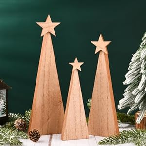 3 pcs Wood Christmas Tree Decoration Farmhouse Table Centerpiece Neutral Brown Christmas Tabletop Decation Nativity Scene Accessories 3 pcs Wood Christmas Tree Decoration Farmhouse Table Centerpiece Neutral Brown Christmas Tabletop Decation Nativity Scene Accessories