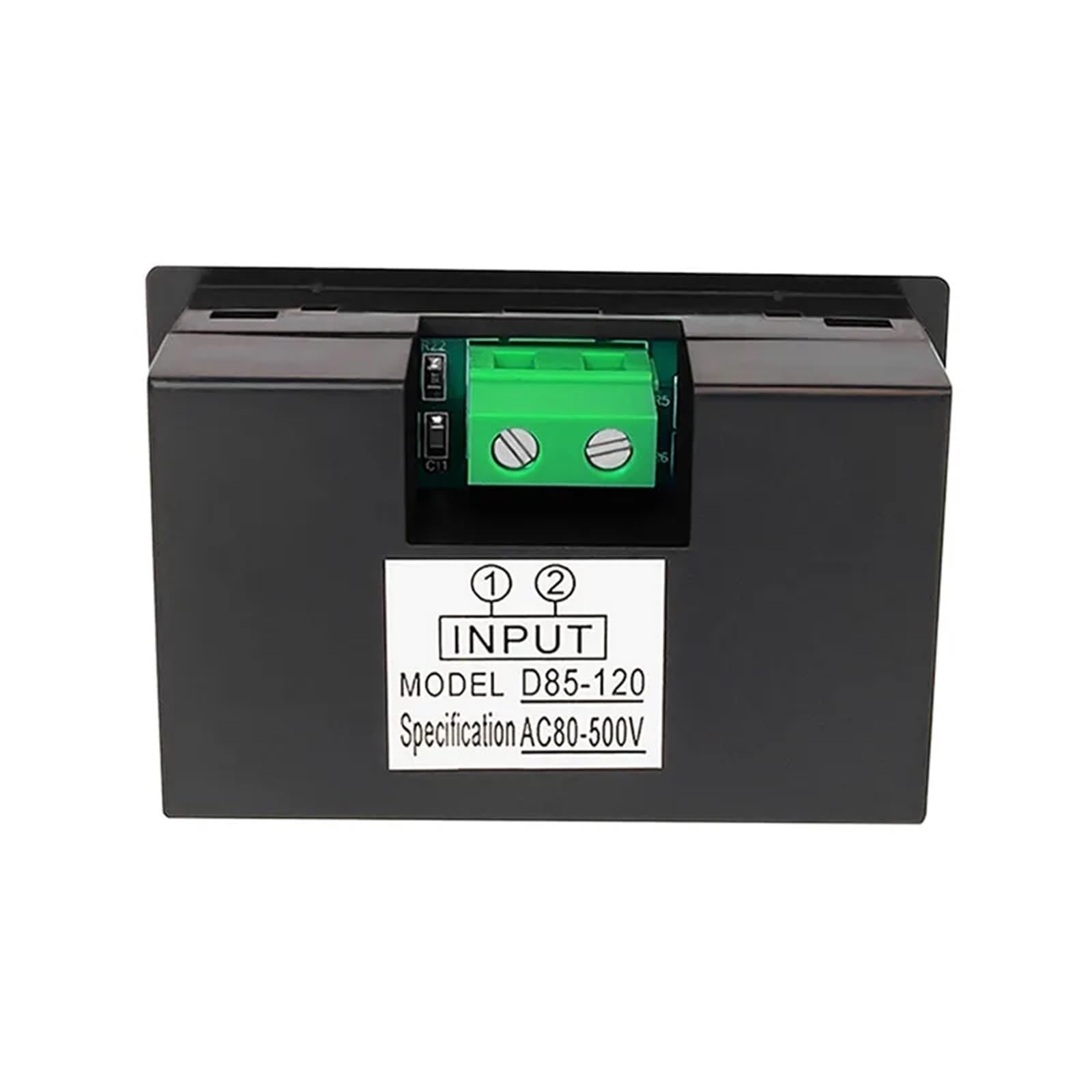 voltímetro, Medidor digital de corriente D85-20 con pantalla LED, amperímetro, probador y medidor panel, AC80-500V LCD (1 unidad)(D85 20 Black)