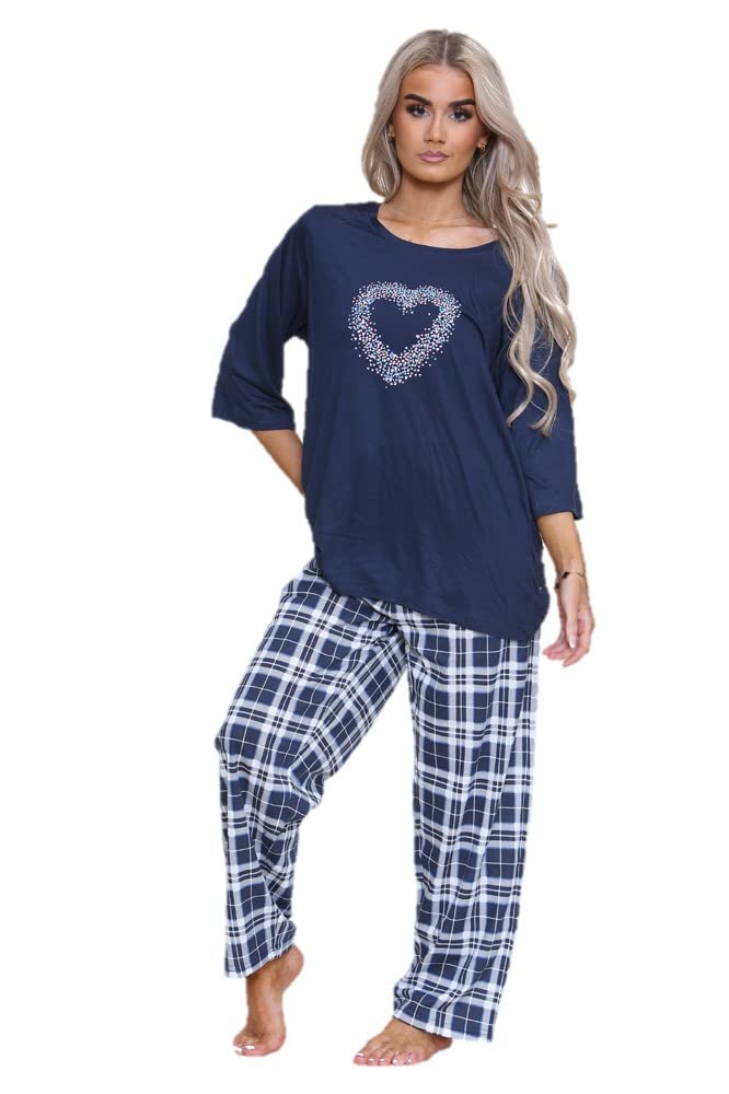 Evans Ladies Nightwear SPAW DAY FLANNEL PJ SET JB Evans Fashions
