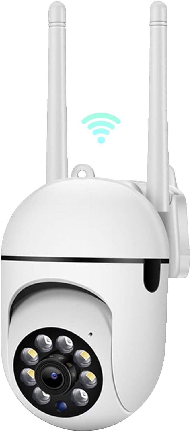 facaio Cámara Vigilancia WiFi Exterior 360°, Cámara IP Vigilancia de Seguridad, AI Detección de Humana, Seguimiento Automático, Sirena, Visión Nocturna Color, Audio Bidireccional