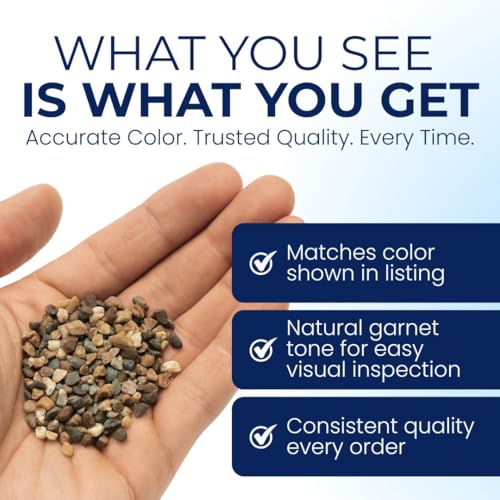 Image of IPW Industries Inc - Water Softener Gravel - Garnet Filter Bed Media for Filter Tanks, Water Conditioners, Water Softeners and Backwashing (5 lbs)