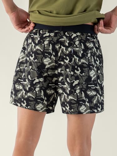 Image of DAMENSCH Printed Breeeze Inner Boxers for Men, Ultra-Light Boxers, 100% Cotton Shorts Pant for, Breathable Woven Inner Cotton Shorts.