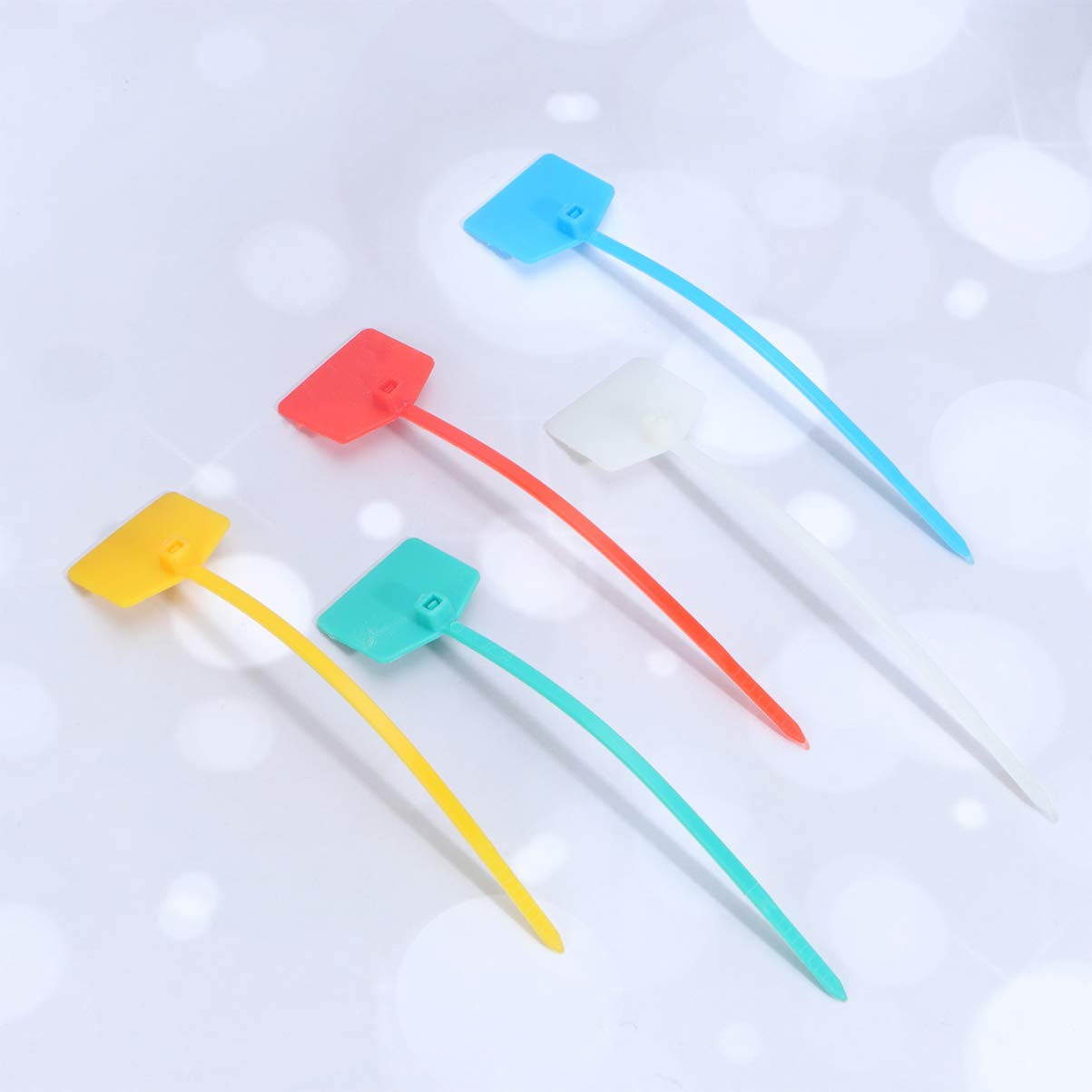 HOMSFOU 300pezzi Nylon Self-locking Cable Tie Etichette Per Per Elettricisti e Casa Casuale