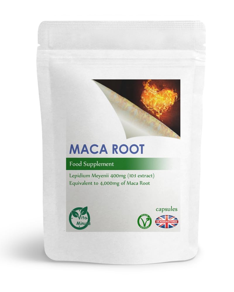 Maca Root 4000mg - Popular Peruvian Maca - High Potency Herbal Booster for Women & Men - Black Macca Root Powder Extract Capsules (Pack of 180)