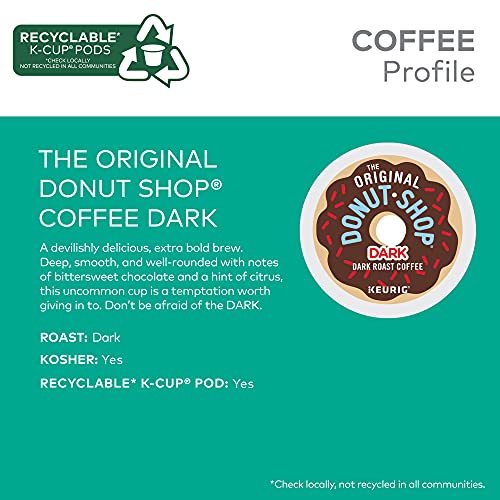 Image of The Original Donut Shop Dark, Single-Serve Keurig K-Cup Pods, Dark Roast Coffee Pods, 72 Count