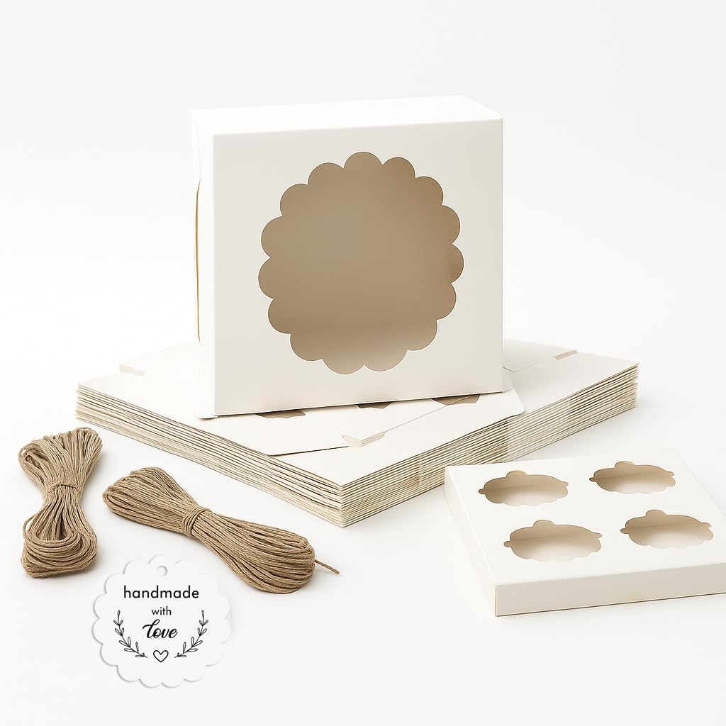 Cupcake Boxes with Inserts - Pack of 10 -1 Cupcake Boxes with Inserts - Pack of 10 -1