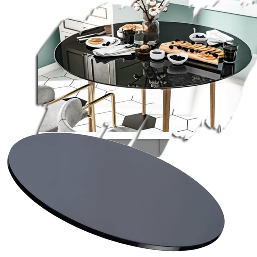 Plateau de table en verre rond de 90cm idéal pour rafraîchir une table de patio