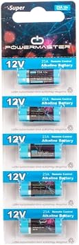 Kimyas  Alkalin G  12 Volt Alarm Pili Tip 23A  al ma S cakl  - 20 C - + 75 C  arj Edilemez Paket 5 Adet Model 9537