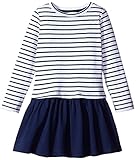 Scout + Ro Girls' Long-Sleeve Striped Drop-Waist Dress