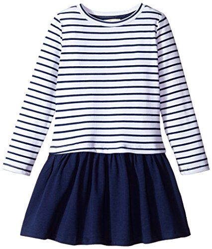 Scout + Ro Girls' Long-Sleeve Striped Drop-Waist Dress