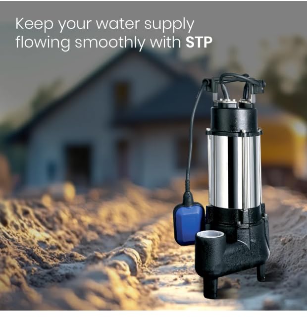 Image of Crompton STPM12 (1PH)-11| 1hp Sewage Sumbersible Dewatering Pump | Anti Rust CED Coating |Dry Run Protection | Less Power Consumption | 12 Months Manufacturer's Warranty