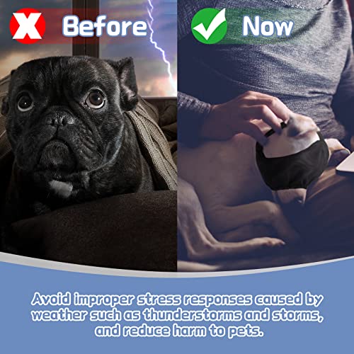 Xuniea Dog Calming Cap Dog Blindfold Shading Eye Cover Pet Anxiety Mask Muzzle Noise Ear Muffs for Noise Cancelling Grooming Anti Car Sickness(X-Large)