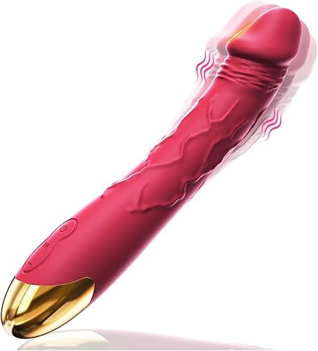 Vibrador realista de 7.6 pulgadas para mujeres, 10 potentes modos de vibración para estimular el clítoris y el punto G, juguetes sexuales
