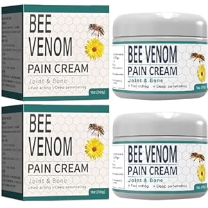 2PCS Bee Venom Joint Relief Moisture, New Zealand Bee Venom Cream, Provides for Back,Neck,Hands,Feet Joints Etc
