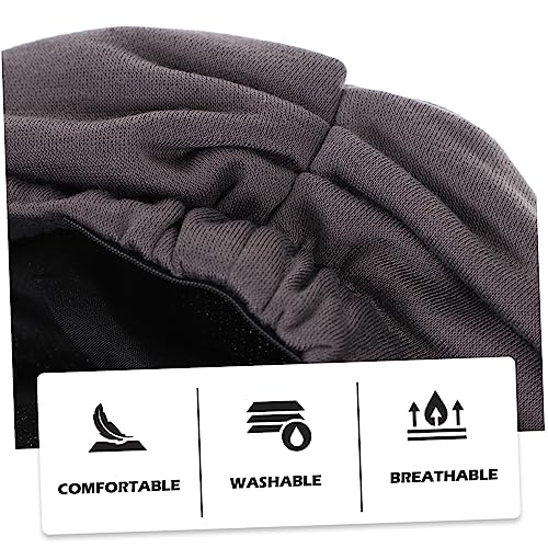 BESPORTBLE Soft Brimmed Duckbill Cap for Men Casual Spring Summer Hat Adjustable Wrinkled Flat Top Design Large Size Slimming Look Stylish Fashion Accessory Dark Grey4