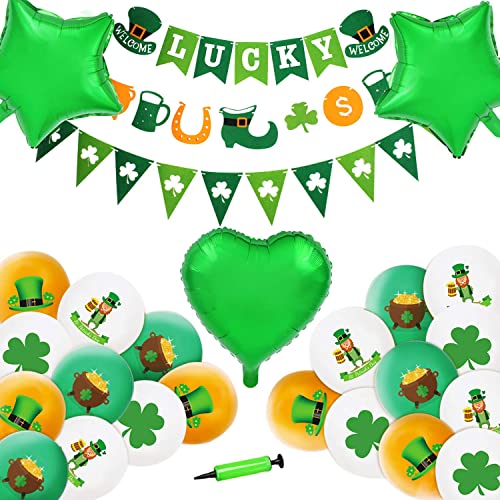 Juego de globos de látex para decoración del día de San Patricio Cover