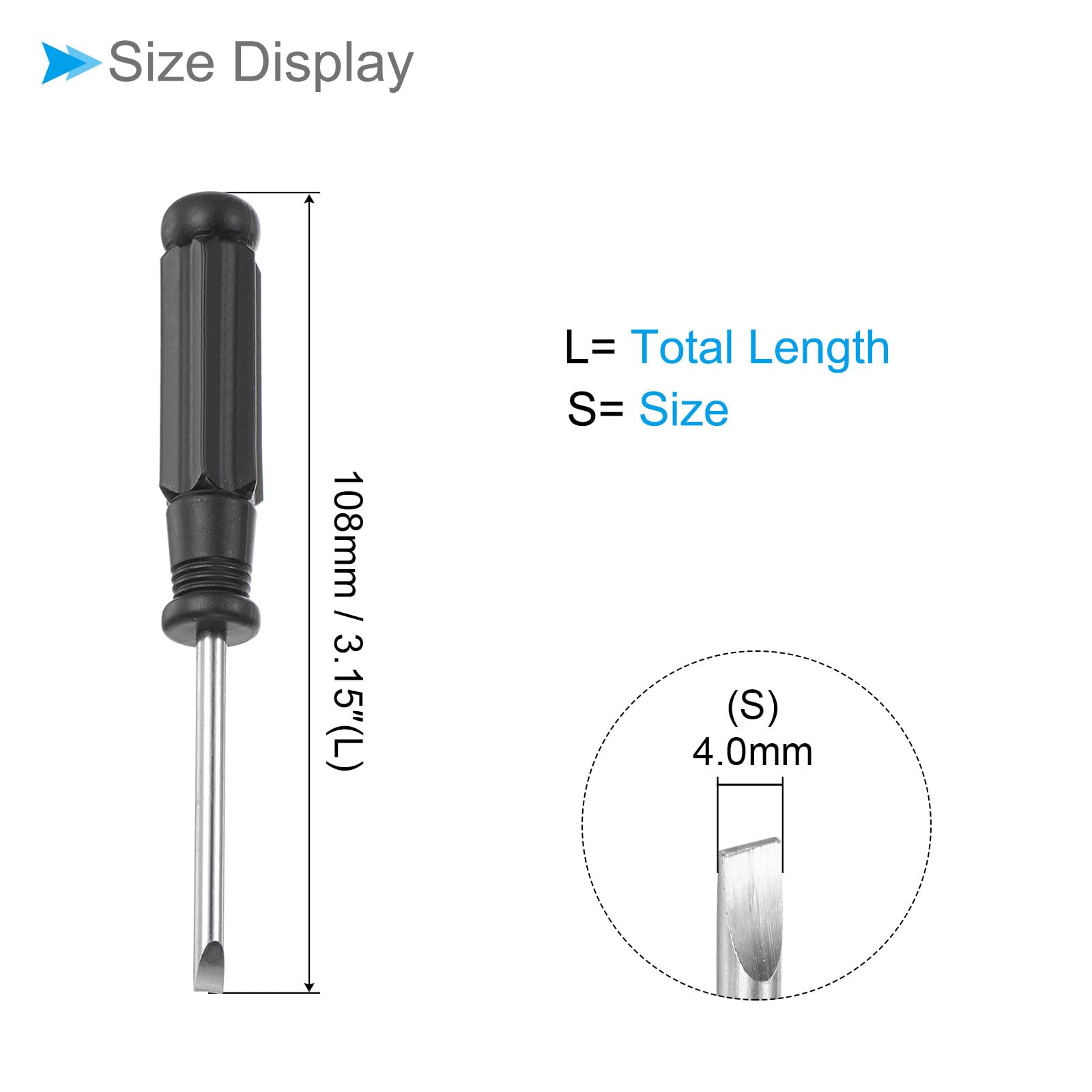 CoCud Mini Slotted Screwdriver, 4.0mm Size 108mm Length - Image 2