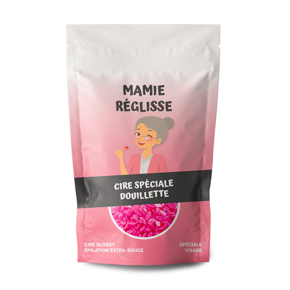 Cire Épilation Glossy Spéciale Visage Hypoallergénique MAMIE RÉGLISSE 200g - 1 sachet