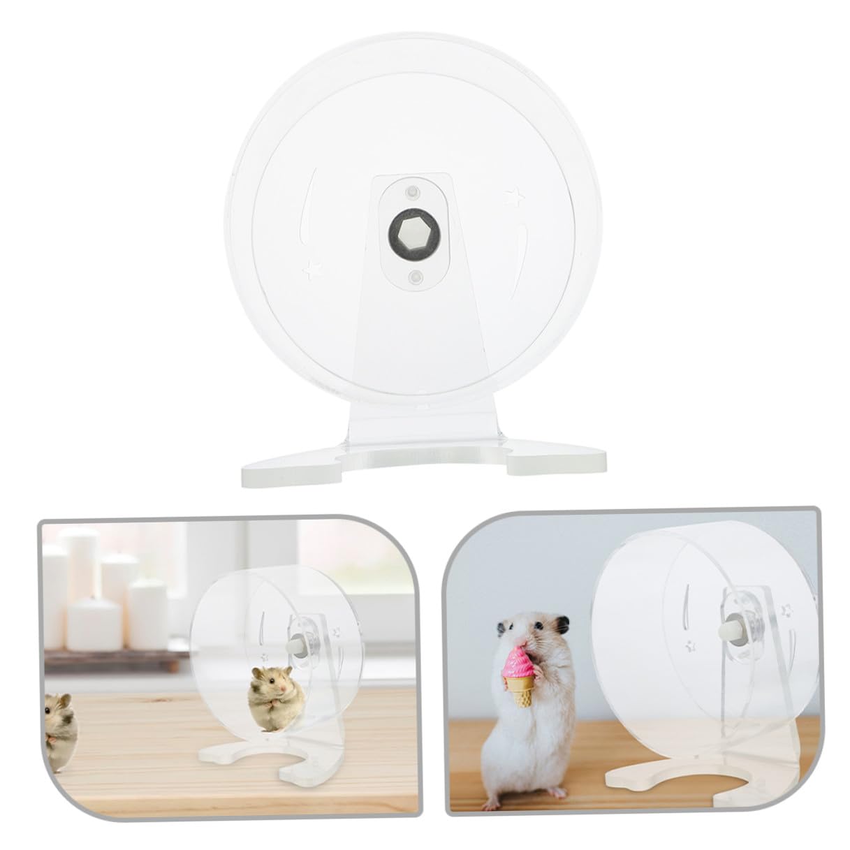 DOITOOL Rueda para Hámster Silenciosa Soporte Superficie Cómoda para Ejercicio Saludable de Jerbos y Ratones Pequeños Jaulas