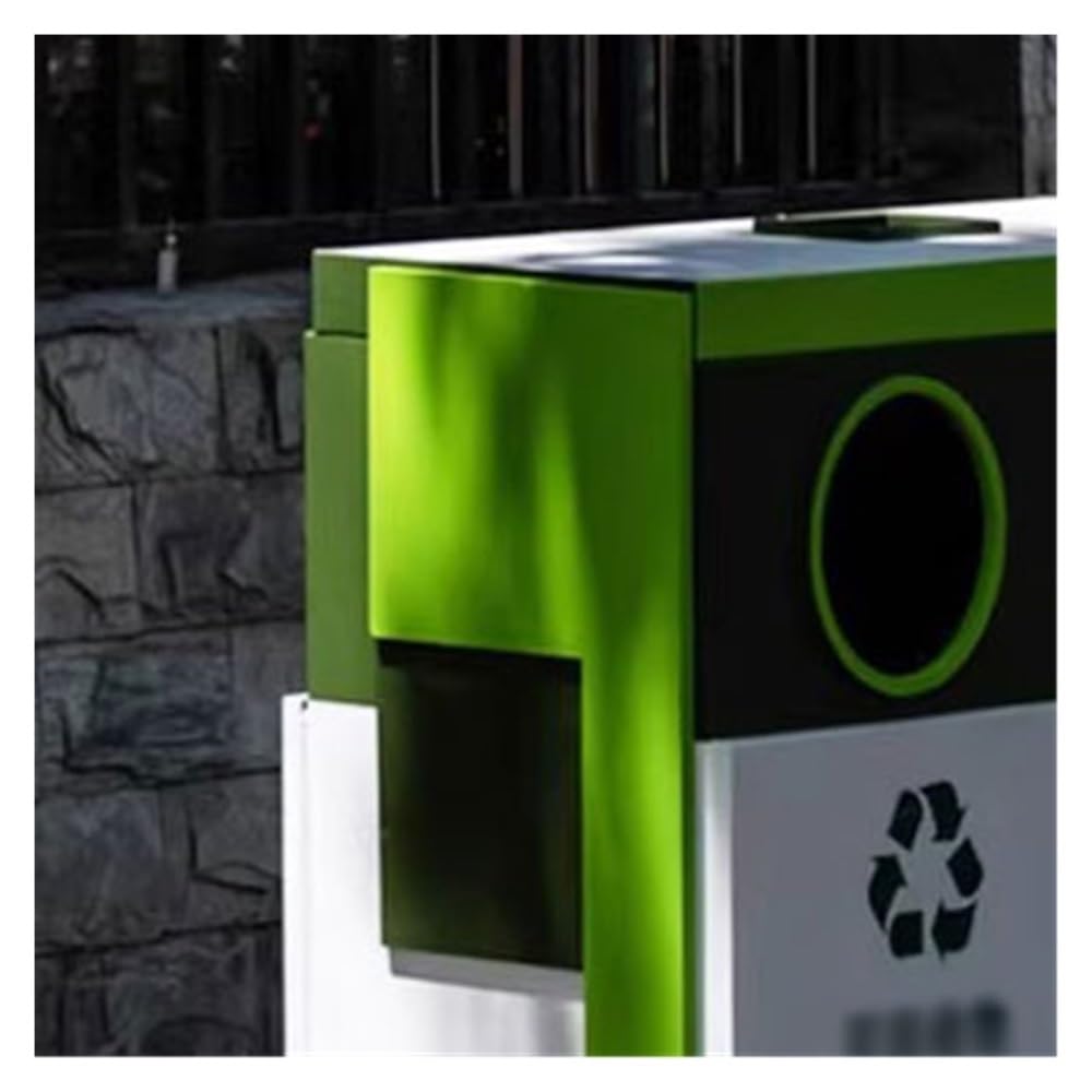 Outdoor Trash Can, Creativity Outdoor Waste Bin Metal Classified Rubbish for Commercial Scenic Spots Public Area