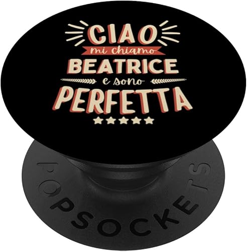 Beatrice Idea Regalo Personalizzata Amica Nome Divertente PopSockets Standard PopGrip
