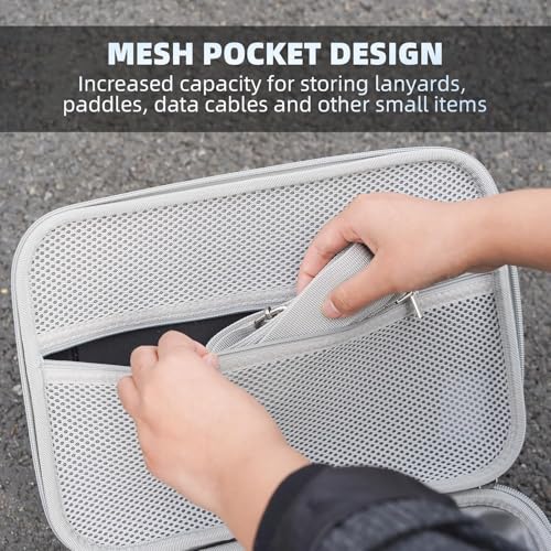 Image of M.G.R.J Portable Carrying Case Cover for DJI Mini 4 Pro || Mini 4 Pro RC 2 Remote Controller & Accessories (Hard|PU Leather|Grey)