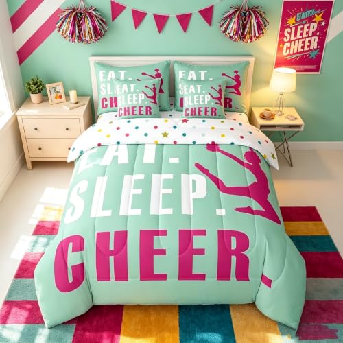 Image of Feelyou Cheer Comforter Set King Size 7 Piece for Kids Teens