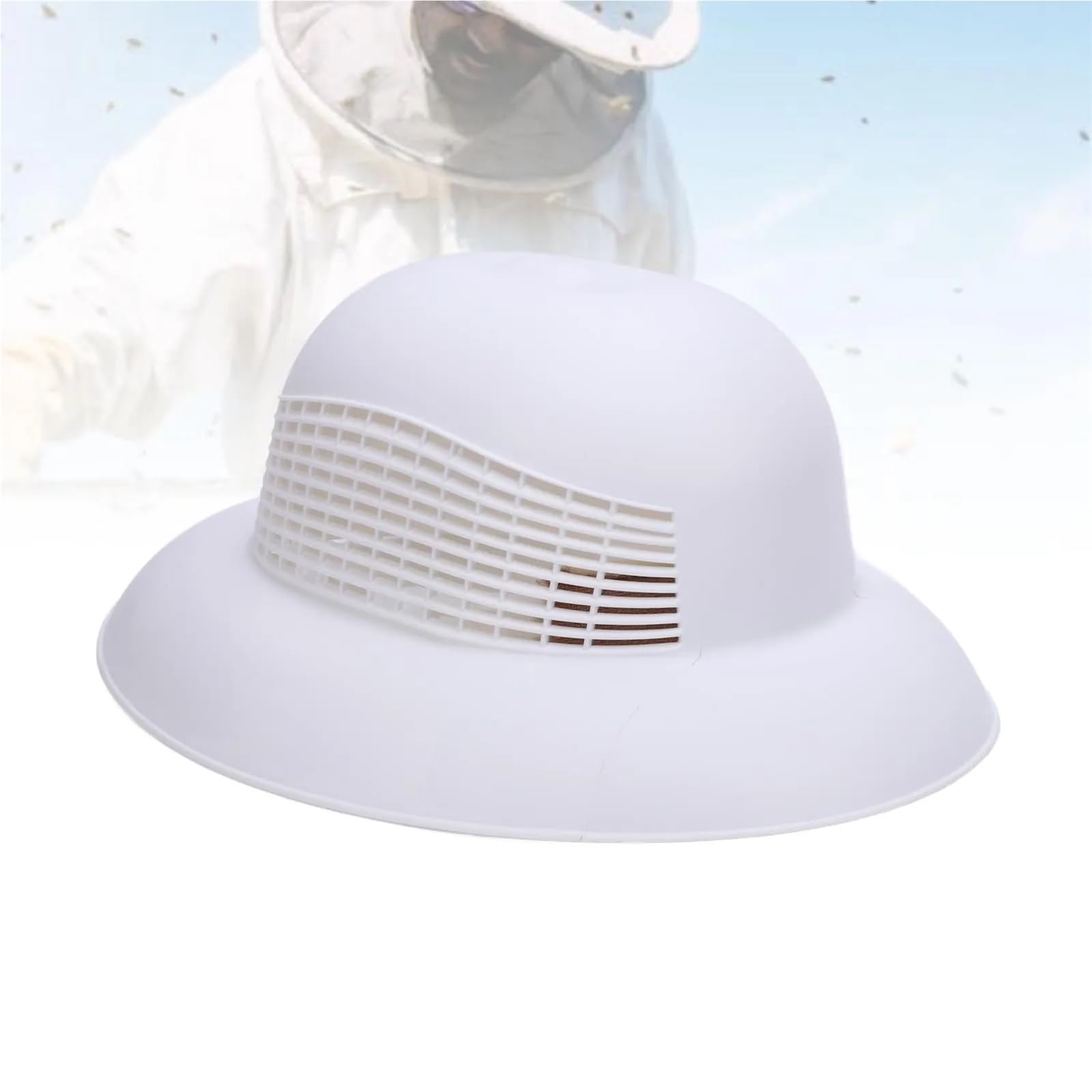 2 pezzi cappello da apicoltore rigido ventilato protettivo strumento for uomini donne bianco Strumento per l'apiario