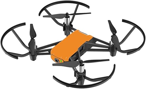 MightySkins Skin compatible con DJI Ryze Tello Drone - Naranja sólido | Funda protectora de vinilo duradera y única | Fácil de aplicar, quitar y