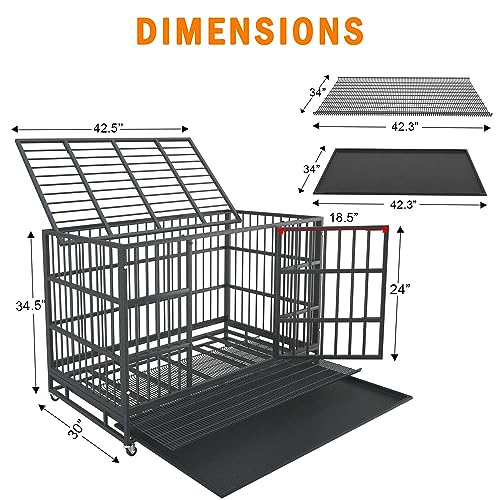 image for BOLDBONE 48/42/38 inch Heavy Duty Indestructible and Escape-Proof Dog 