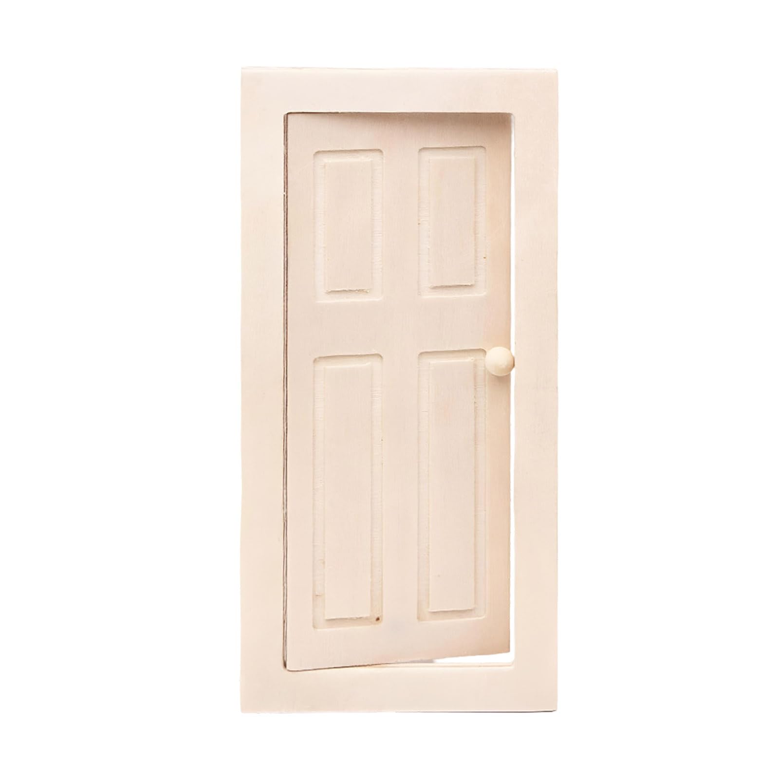 1:12 Scale Miniature Wooden Door, Dollhouse Door with Realistic Wood Grain for Doll Furniture Room Decor, and DIY Craft Projects