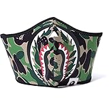 Bape A Bathing Ape Green Camouflage Shark Jaw Neoprene Sky Face Mask Camping