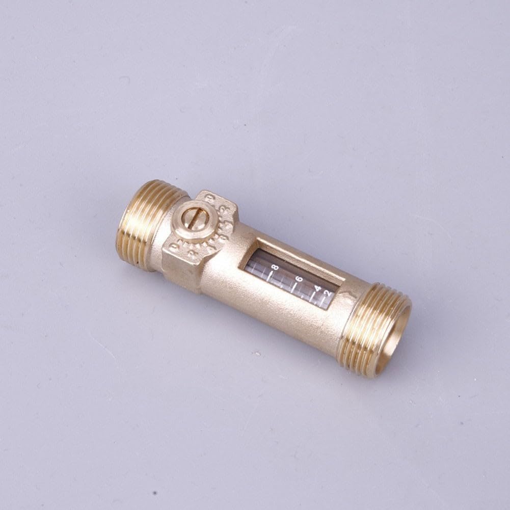 Visueller Durchflussregelventil DN25 aus Messing für HVAC, Einstellbares Kugelventil mit für skala zur Flow-Messung und Druckentlastung, 4-15L/m oder 8-30L/m(4-15L/m)