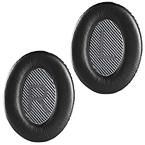 QC35 Replacement Pads QC35 ii Earpads Ear Cover Headphones Cushion Kit Compatible with Bose QuietComfort 35 ii/Series i / QC25 Soundlink Soundtrue Wireless Bluetooth Headphones .ï¼ˆBlackï¼‰