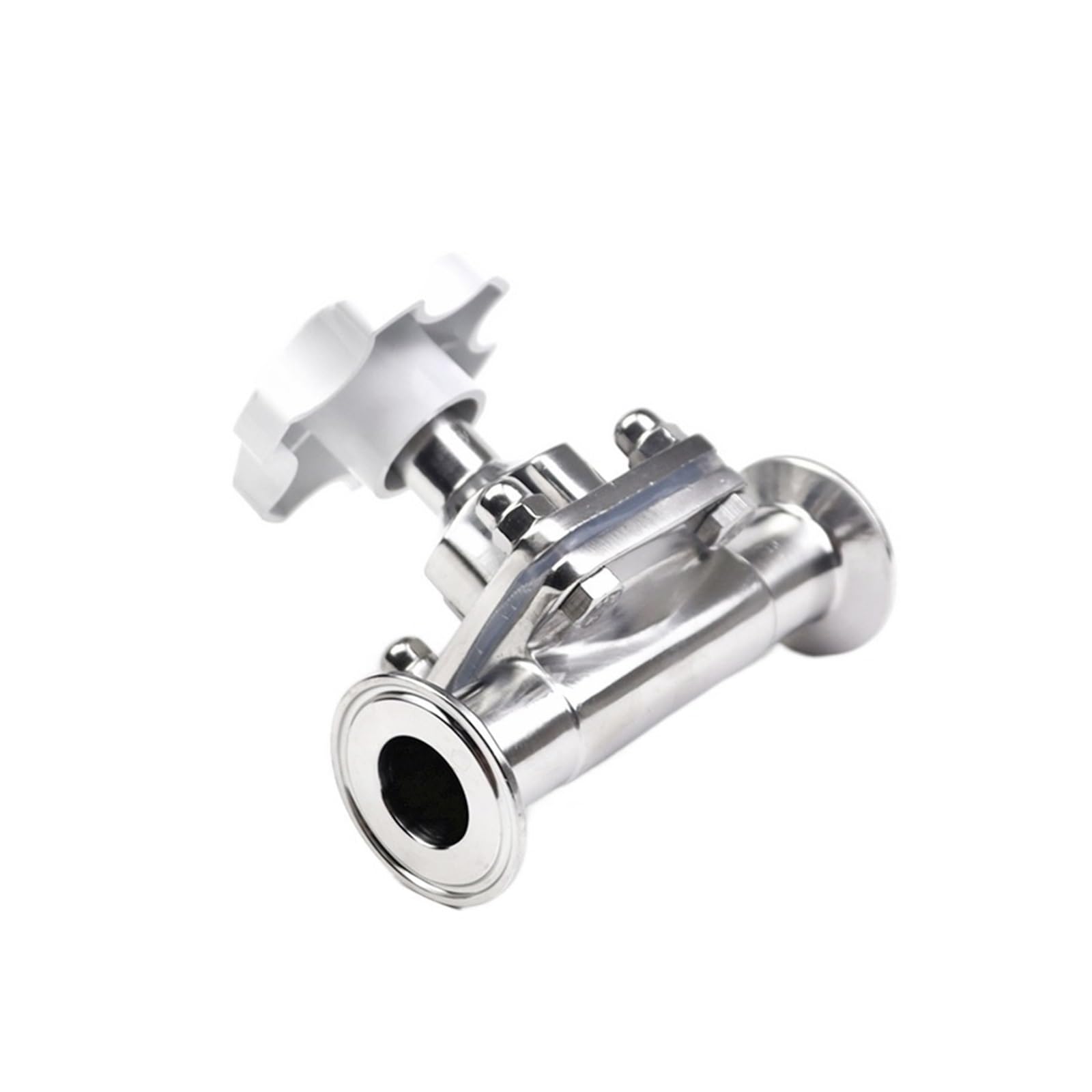 Zawór membranowy DN15 DN20 DN25 DN50 Zawór membranowy ze stali nierdzewnej z potrójnym zaciskiem do piwa nabiałowego(38mm x Ferrule 50.5)