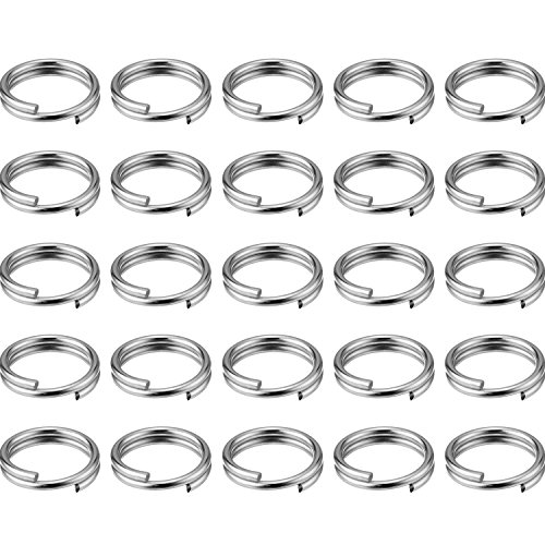eBoot 50 Piezas Anillas de Llaves Llaveros de Cadena Anillos Separable Pequeños para Organización de Llaves, 10 mm, Color de Plateado