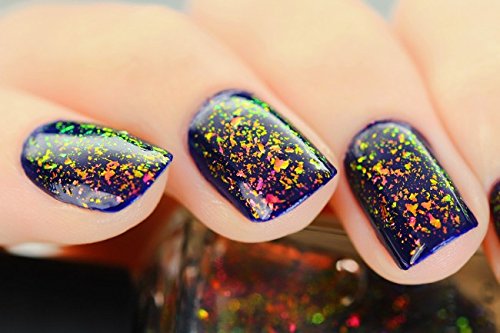 Image of ILNP Electric Carnival - Red, Pink, Gold, Green Ultra Chrome Color Shifting Flakie Nail Polish