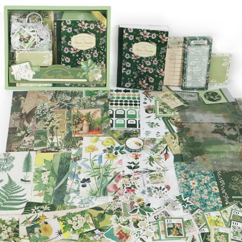 Fournitures de scrapbooking Koqye idée cadeau journal botanique pour filles
