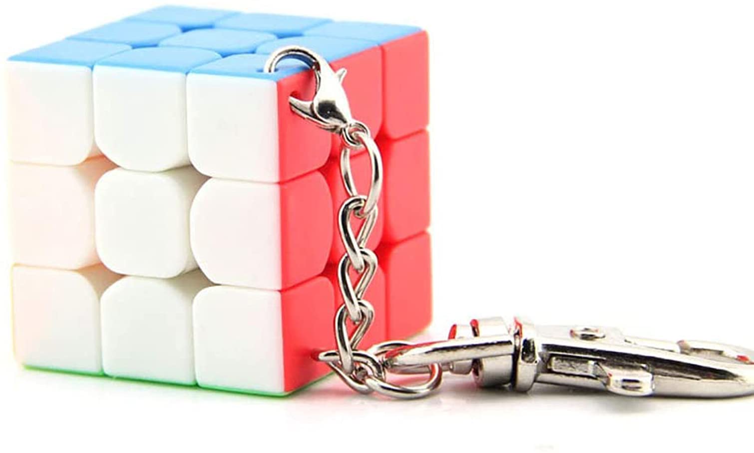 KASTWAVE Rubik's Cube Keychain 3 * 3 Speed Portable Cube Key Buckle Mini Puzzle Toys 30mm