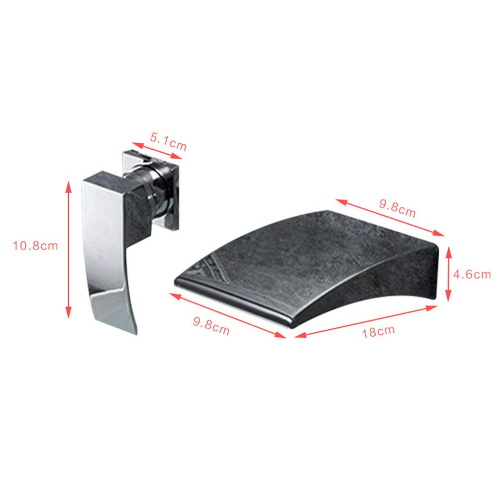 Zeitgenössische Zwei-Griff-Wasserfall verbreitet Waschbecken Wasserhahn, Waschbecken Toilette Schiff Wasserhähne, Chrom