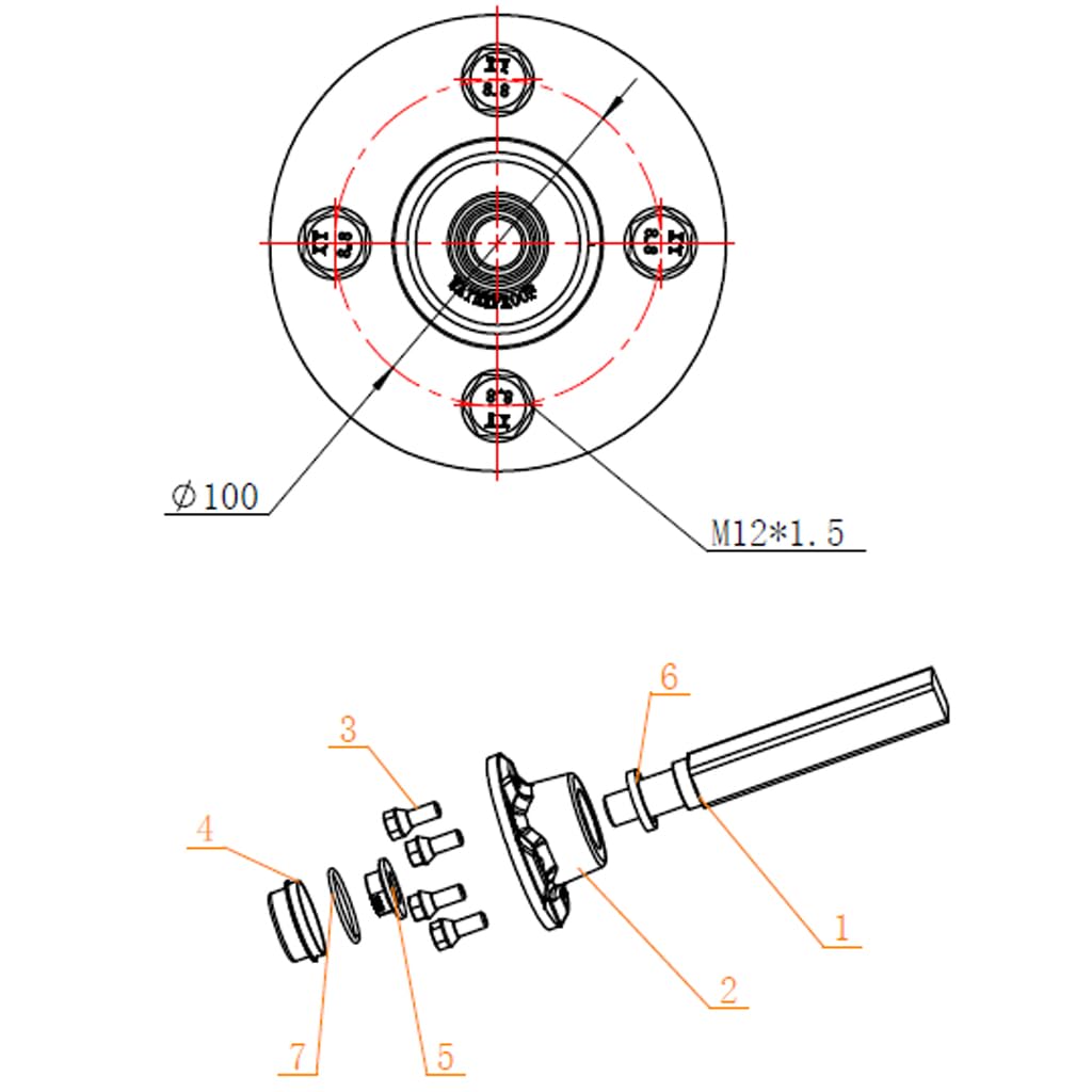 Parnells - Kit Rimorchio ad Alta Velocità - 2 Pneumatici e Ruote, 5.00-10 + 2 Mozzi PCD da 100 mm, Assali 35x35 mm, Diametro 508 mm, Capacità Totale 710 kg - Senza Intoppi, Ruote Omologate