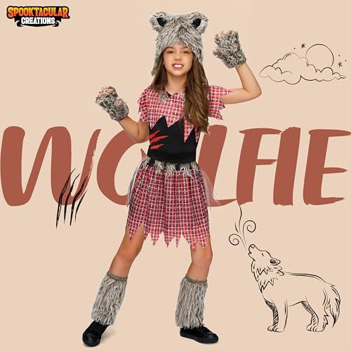 Disfraz de Lobo para Niñas Talla M miniatura 2